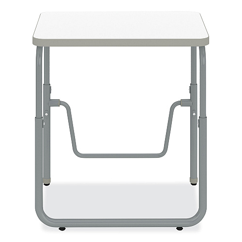 Safco AlphaBetter 2.0 Height-Adjust Student Desk with Pendulum Bar, 27.75 x 19.75 x 22 to 30, Dry Erase (1221DE)