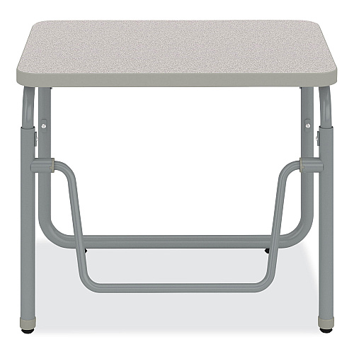 Safco AlphaBetter 2.0 Height-Adjustable Student Desk with Pendulum Bar, 27.75 x 19.75 x 22 to 30, Pebble Gray (1221GR)