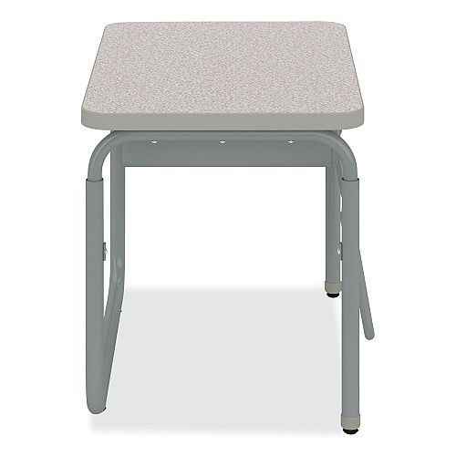 Safco AlphaBetter 2.0 Height-Adjustable Student Desk with Pendulum Bar and Book Box, 27.75" x 19.75" x 22" to 30", Pebble Gray (1222GR)
