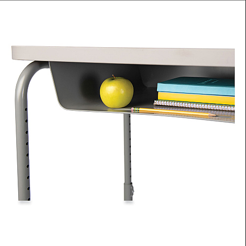 Safco AlphaBetter 2.0 Height-Adjustable Student Desk with Pendulum Bar and Book Box, 27.75 x 19.75 x 29 to 43, Dry Erase (1224DE)
