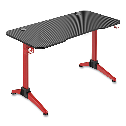 Safco Ultimate Computer Gaming Desk, 47.2" x 23.6" x 29.5", Black/Red (5393RD)