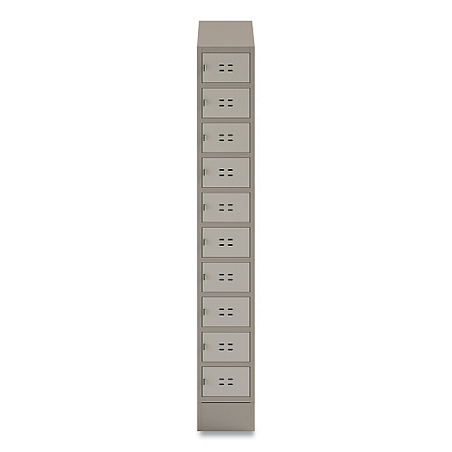 Safco Single Sloped Metal Locker Hood Addition, 12w x 18d x 6h, Tan (5516TN)