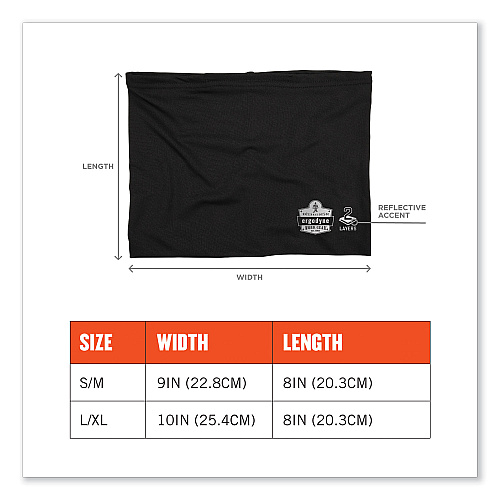 ergodyne Chill-Its 6489 2-Layer Cooling Performance Knit Multi-Band, Polyester/Spandex, 2X-Large/3X-Large, Black (42150)
