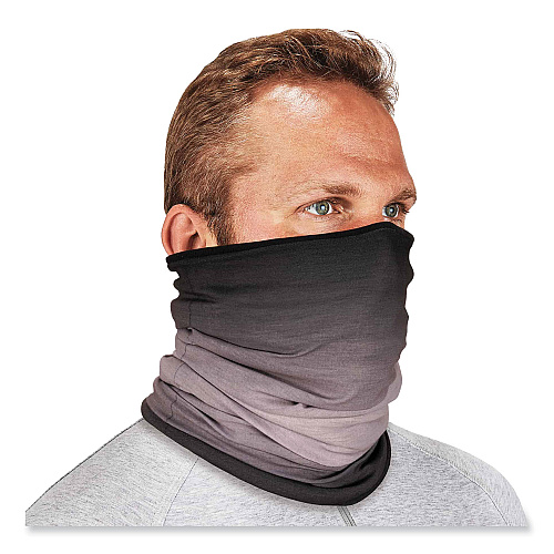 ergodyne N-Ferno 6491 Reversible Thermal Fleece + Poly Multi-Band, One Size Fits Most, Light Gray Fade (42322)
