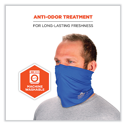 ergodyne Chill-Its 6489 2-Layer Cooling Performance Knit Multi-Band, Polyester/Spandex, Large/X-Large, Blue (42149)