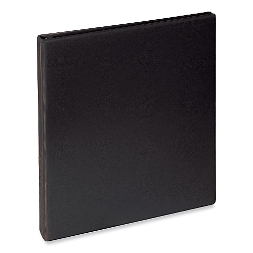 Universal Slant D-Ring View Binder, 3 Rings, 0.5" Capacity, 11 x 8.5, Black (UNV20701)