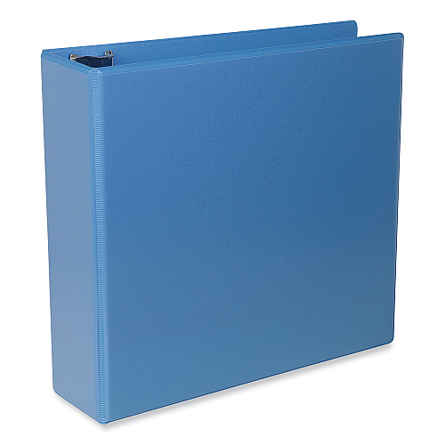 Universal Slant D-Ring View Binder, 3 Rings, 3" Capacity, 11 x 8.5, Light Blue (UNV20753)