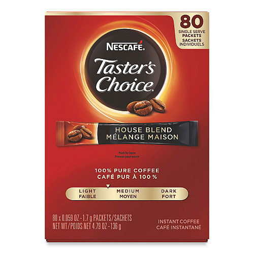Nescaf Taster's Choice Stick Pack, House Blend, 80/Box (15782)