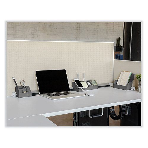 Bostitch Konnect Desk Organizer and Cable Management 14-Piece Kit, Plastic, Gray (KTCKIT4GRAY)