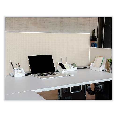 Bostitch Konnect Desk Organizer and Cable Management 14-Piece Kit, Plastic, White (KTCKIT4WHITE)