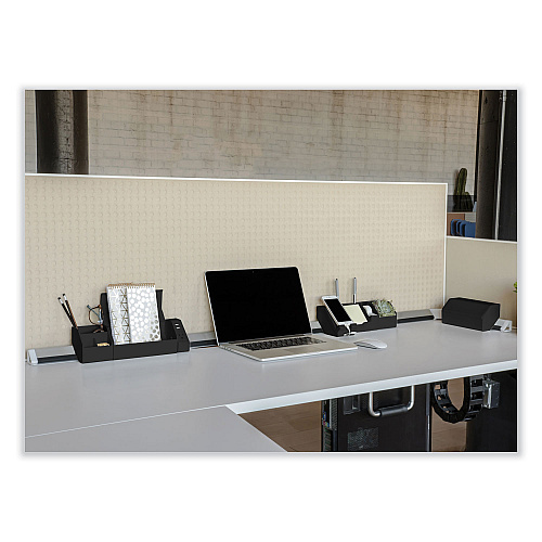 Bostitch Konnect Desk Organizer and Cable Management 17-Piece Kit, Plastic, Black (KTCKIT5BLK)