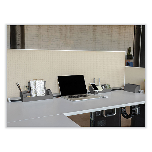 Bostitch Konnect Desk Organizer and Cable Management 17-Piece Kit, Plastic, Gray (KTCKIT5GRAY)