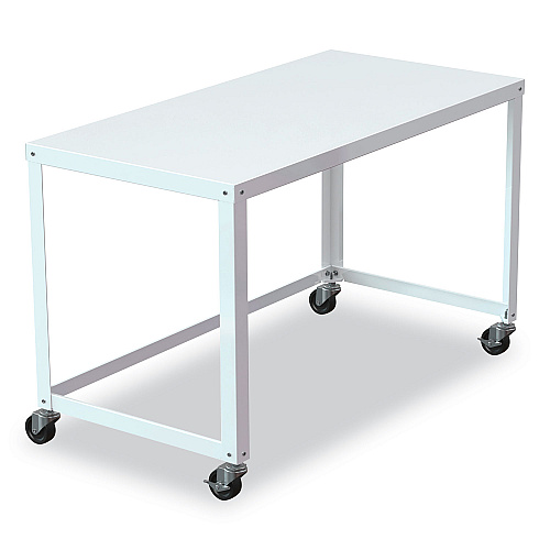 Hirsh Industries RTA Mobile Desk, 47.45 x 23.88 x 29.6, White (21114)