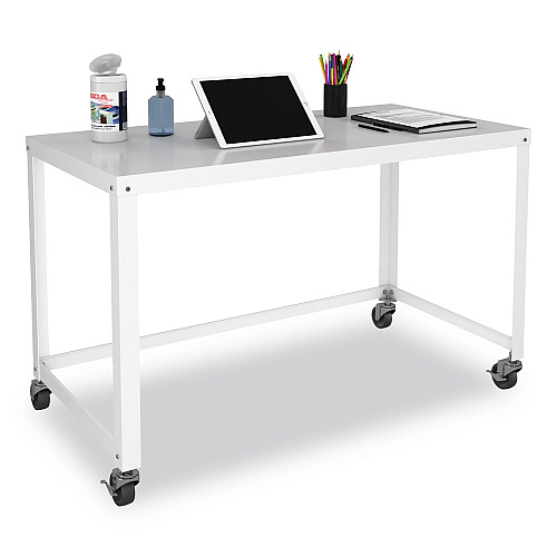 Hirsh Industries RTA Mobile Desk, 47.45 x 23.88 x 29.6, White (21114)