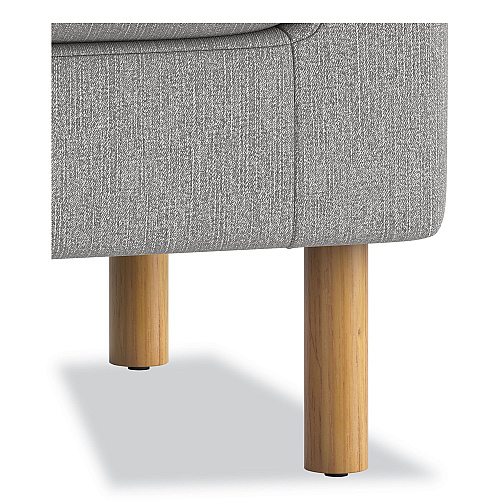 HON Parkwyn Series Club Chair, 33" x 26.75" x 29", Gray Seat, Gray Back, Oak Base (VP3LCHRGRY)