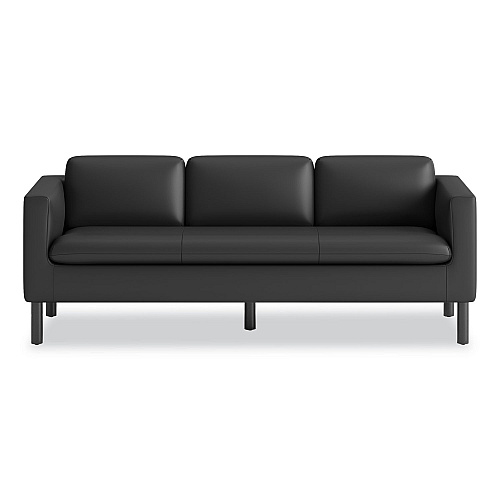 HON Parkwyn Series Sofa, 77w x 26.75d x 29h, Black (VP3LSOFABLK)