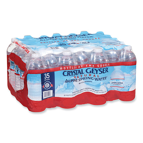 Crystal Geyser Natural Alpine Spring Water, 16.9 oz Bottle, 35/Carton (35001CTDEP)