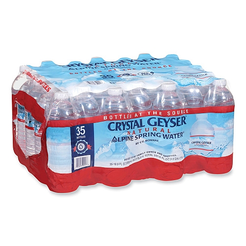 Crystal Geyser Natural Alpine Spring Water, 16.9 oz Bottle, 35/Carton (35001CTDEP)