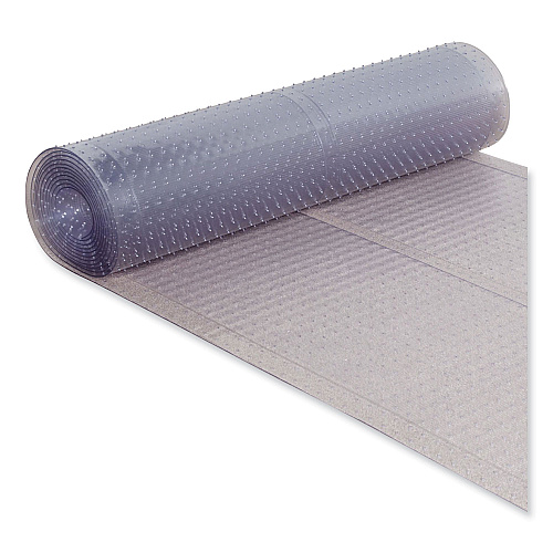 ES Robbins Ribbed Vinyl Carpet Runner, 27 x 240, Clear (184015)