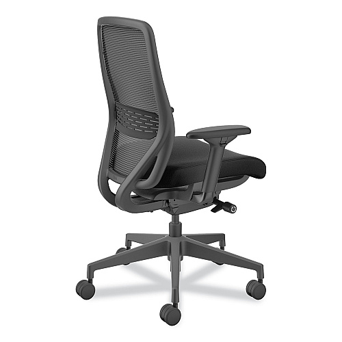 HON Nucleus Series Recharge Task Chair, Supports Up to 300 lb, 16.63 to 21.13 Seat Height, Black Seat/Back, Black Base (NR12SAMC10BT)