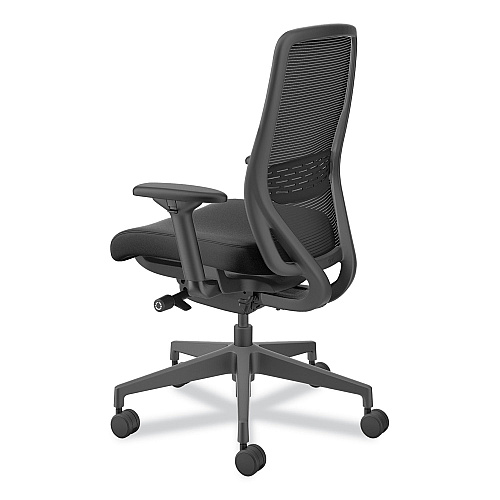 HON Nucleus Series Recharge Task Chair, Supports Up to 300 lb, 16.63 to 21.13 Seat Height, Black Seat/Back, Black Base (NR12SAMC10BT)