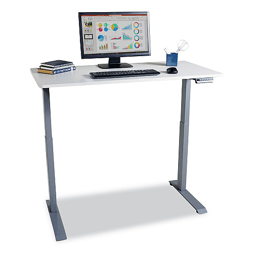 Victor Electric Height Adjustable Standing Desk, 48 x 23.6 x 28.7 to 48.4, White (DC840W)