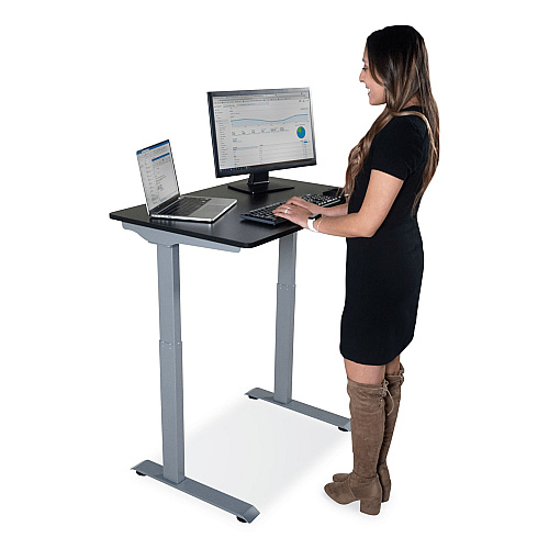 Victor Electric Height Adjustable Standing Desk, 36 x 23.6 x 28.7 to 48.4, Black (DC830B)