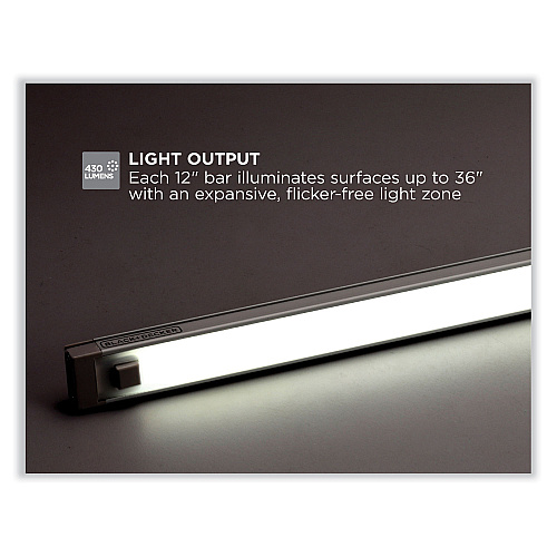 Black & Decker LED Dimmable Under Counter Office Lighting with Motion Sensor and Magnetic Option One-Bar Kit, 0.78w x 0.39h (LEDUC121DK)