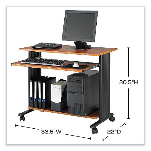 Safco Muv Standing Desk, 35.5" x 22" x 30.5", Cherry (1921CY)