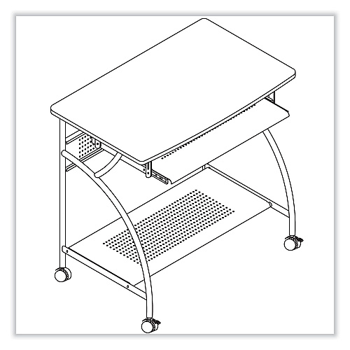 Safco Eastwinds Series Argo PC Workstation, 31.5" x 19.75" x 30.25", Medium Cherry (947MEC)