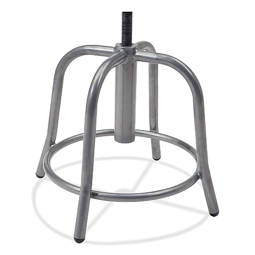 NPS 6800 Series Height Adjustable Fabric Padded Swivel Stool, Supports 300 lb, 18" to 25" Seat Height, Charcoal Seat/Gray Base (6820S02)