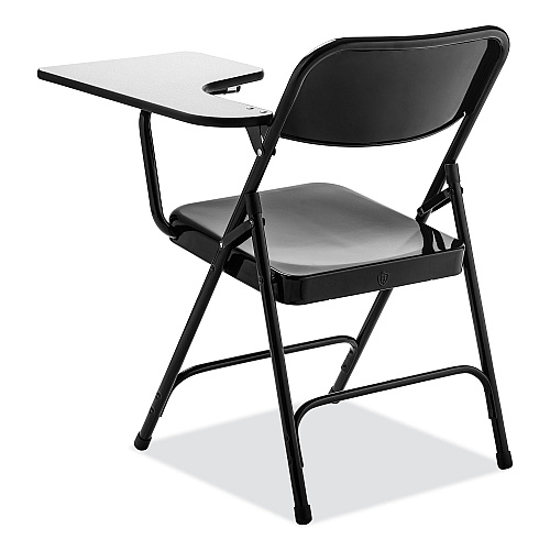 NPS 5200 Series Left-Side Tablet-Arm Folding Chair, Supports 480 lb, 17.25" Seat Height, Black, 2/Carton (5210L)