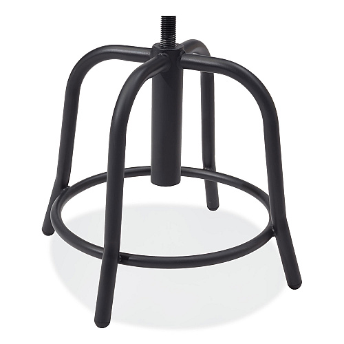 NPS 6800 Series Height Adjustable Fabric Seat Swivel Stool, Supports Up to 300 lb, 18" to 25" Seat Height, Black Seat/Base (6810S10)