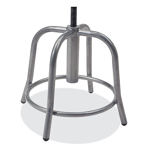 NPS 6800 Series Height Adjustable Fabric Seat Swivel Stool, Supports Up to 300 lb, 18" to 25" Seat Height, Black Seat/Gray Base (6810S02)