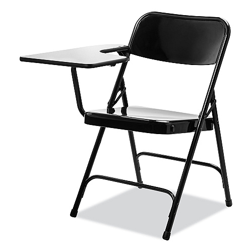 NPS 5200 Series Right-Side Tablet-Arm Folding Chair, Supports 480 lb, 17.25" Seat Height, Black, 2/Carton (5210R)