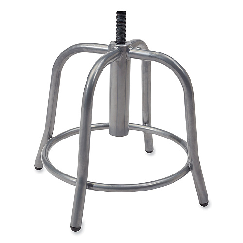 NPS 6800 Series Height Adjustable Fabric Padded Seat Stool, Supports 300 lb, 18" to 25" Seat Height, Cobalt Blue Seat/Gray Base (6825S02)