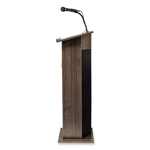Oklahoma Sound Power Plus Lectern, 22 x 17 x 46, Ribbonwood (111PLSRW)