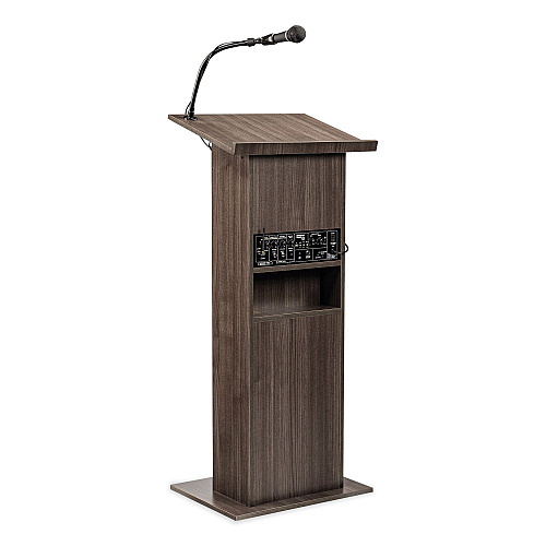 Oklahoma Sound Power Plus Lectern, 22 x 17 x 46, Ribbonwood (111PLSRW)