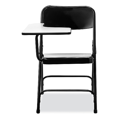 NPS 5200 Series Right-Side Tablet-Arm Folding Chair, Supports 480 lb, 17.25" Seat Height, Black, 2/Carton (5210R)