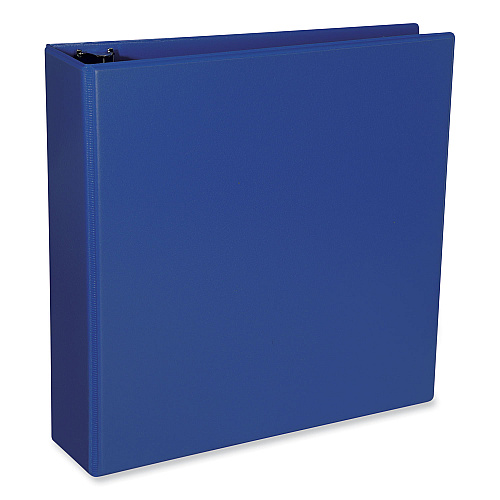 Universal Slant D-Ring View Binder, 3 Rings, 2" Capacity, 11 x 8.5, Navy Blue (UNV20749)