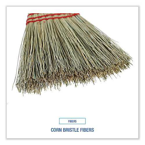 Boardwalk&reg; Whisk Broom, Corn Fiber Bristles, 12 Brooms (BWK951WC)