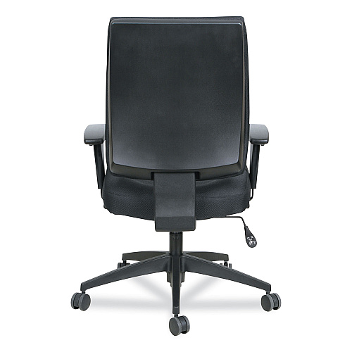 Alera Wrigley Series High Performance Mid-Back Synchro-Tilt Task Chair, Supports 275 lb, 17.91" to 21.88" Seat Height, Black (ALEHPS4201)