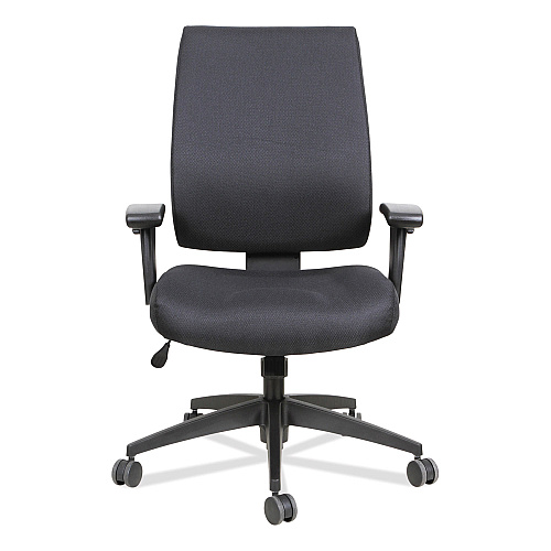 Alera Wrigley Series High Performance Mid-Back Synchro-Tilt Task Chair, Supports 275 lb, 17.91" to 21.88" Seat Height, Black (ALEHPS4201)