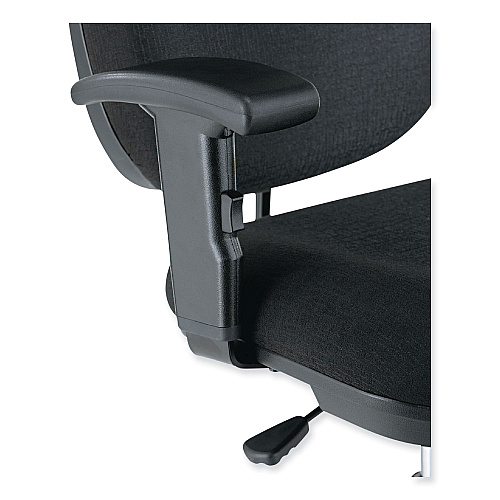 Alera Interval Series Swivel Task Stool, Supports Up to 275 lb, 23.93" to 34.53" Seat Height, Black Fabric (ALEIN4611)