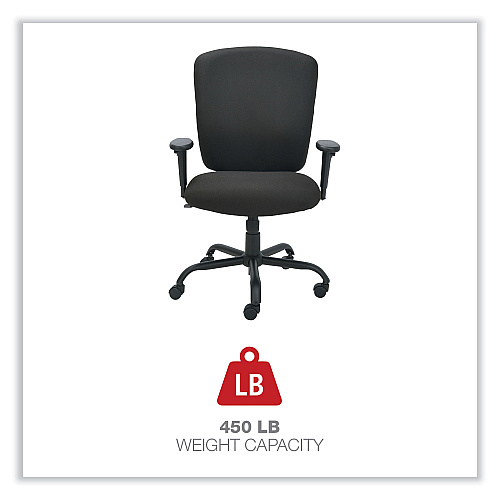 Alera Mota Series Big and Tall Chair, Supports Up to 450 lb, 19.68" to 23.22" Seat Height, Black (ALEMT4510)