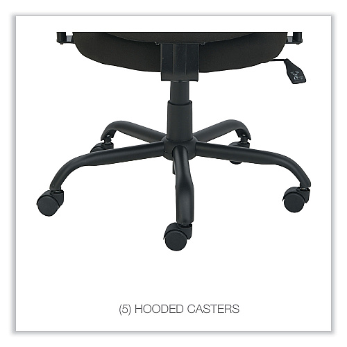 Alera Mota Series Big and Tall Chair, Supports Up to 450 lb, 19.68" to 23.22" Seat Height, Black (ALEMT4510)