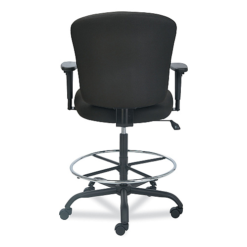 Alera Mota Series Big and Tall Stool, Supports Up to 450 lb, 28.74" to 32.67" Seat Height, Black (ALEMT4610)