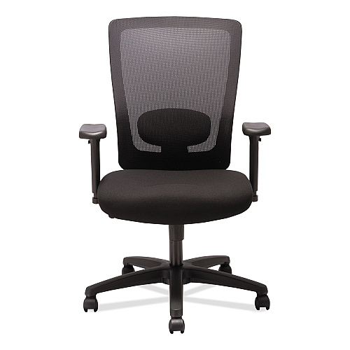 Alera Envy Series Mesh High-Back Swivel/Tilt Chair, Supports Up to 250 lb, 16.88" to 21.5" Seat Height, Black (ALENV41B14)