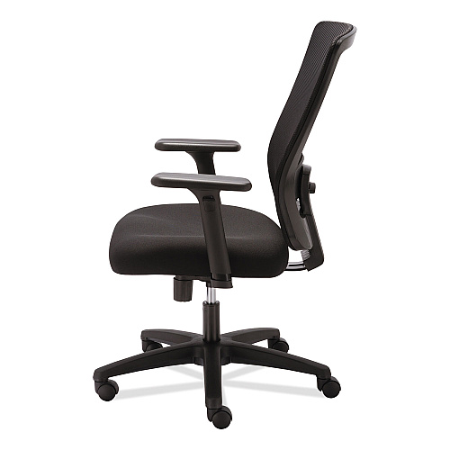 Alera Envy Series Mesh High-Back Swivel/Tilt Chair, Supports Up to 250 lb, 16.88" to 21.5" Seat Height, Black (ALENV41B14)