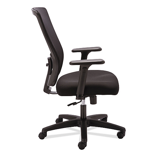 Alera Envy Series Mesh High-Back Swivel/Tilt Chair, Supports Up to 250 lb, 16.88" to 21.5" Seat Height, Black (ALENV41B14)